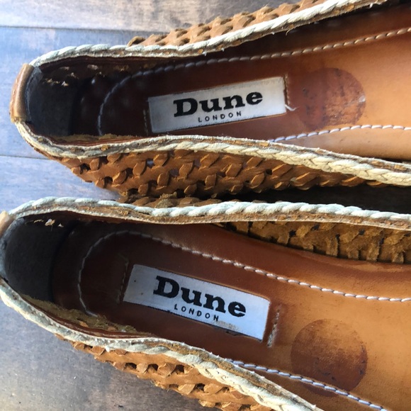 Dune London Tan Madalyn Weaved Leather Ballerina Flats - Picture 11 of 11